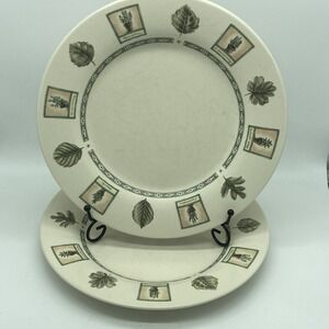 Portfolio Pfaltzgraff Naturewood Dinner Plates 11" Set Of 2 Vintage Stoneware